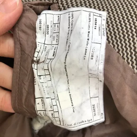 Armani Collezioni Italian Wool Blazer Tan Brown 40